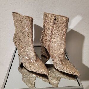 Gianni Bini, Zellar Rhinestones Embellished Block Heel Booties